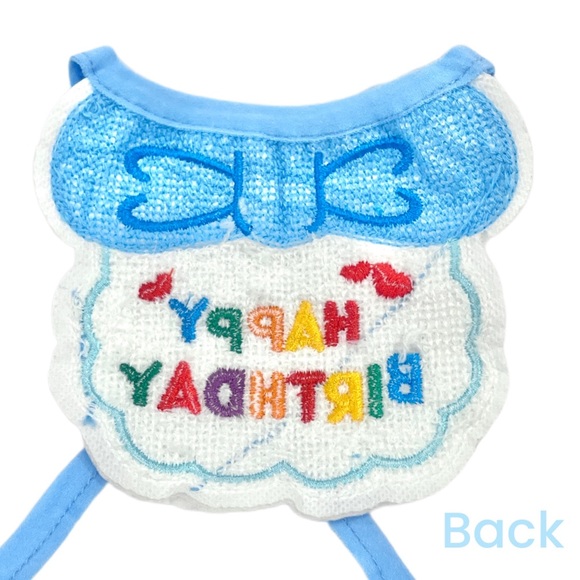 Pet Birthday Hat and Bib Set Blue/White for Small-Medium Dogs Cats NWT - Picture 2 of 9